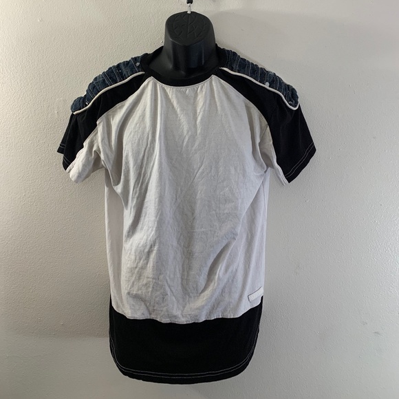 WTO2 T Shirt with Denim Epaulets Large - Picture 1 of 3